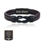 Melteine Leather Bracelet for Son Gift with Kraft Box