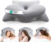 Memory Foam Pillow – Cervical Pillows for Neck and Shoulder, Ergonomic Neck Support Pillow with Washable Cooling Ice Silk Cover for Side Back Stomach Sleepers, Grey
