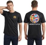 Mens T-Shirts World Cup 2026 Merchandise Funny Football Shirts Summer Short Sleeve Crew Neck Tops Loose Tees Casual Blouse Training Hiking Workout Athletic Tee Black