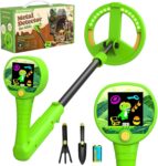 Metal Detector for Kids, Intuitive Color LCD Display, 17cm Glowing LED Coil, Kid-Safe Lightweight with Adjustable Handle & 10cm Precision Deepth, Perfect Educational Gift for Kids Ages 3-12