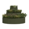 Metal Planter Steel/olive Green Steel 90 Cm Modular