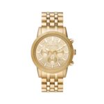Michael Kors Hutton Mens Chronograph Gold-Tone Watch