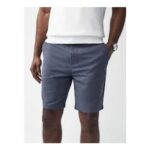 Mid Blue Slim Fit Stretch Chinos Shorts