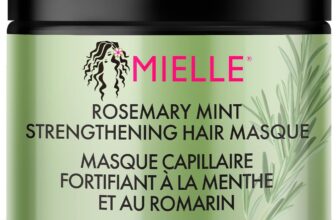 Mielle Rosemary Mint Strengthening Hair Mask for Damaged Hair – Deep Conditioning Treatment Enriched with Biotin, Honey & Coconut Oil – Helps Encourage Longer, Healthier Strands, 340 ml (Pack of 1)