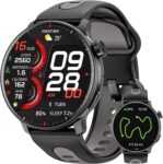 Mingtawn Smart Watch for Men Women GPS, 1.43 AMOLED Smartwatch with Compass/Barometer/Altimeter 100 Sports Fitness Tracker with Health Monitor for Android iOS 3ATM Waterproof Answer/Make Call