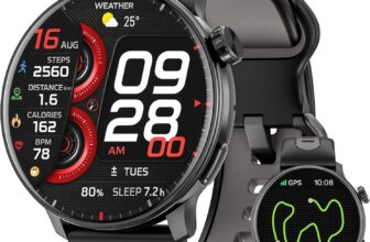 Mingtawn Smart Watch for Men Women GPS, 1.43 AMOLED Smartwatch with Compass/Barometer/Altimeter 100 Sports Fitness Tracker with Health Monitor for Android iOS 3ATM Waterproof Answer/Make Call