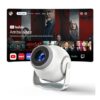 Mini Projector: 4K/1080p, Android 14, Auto Keystone, 180 Rotatable
