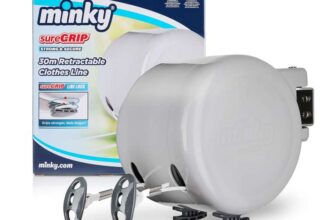 Minky Retractable Duo Reel Washing Line, Grey, 2x15m, packaging may vary (Prime Exclusive)