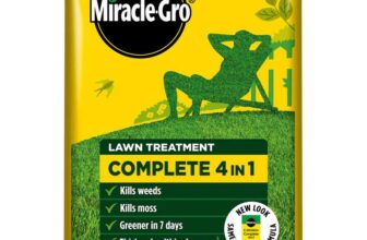 Miracle-Gro Complete 4 in 1 Lawn Food, 360 m² bag (Prime Exclusive)