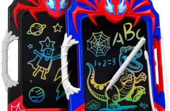 Mirthigig Toys for 2-8 Year Old Boys Kids, 2 Pack Colorful LCD Drawing Writing Tablet with Web Stylus & Grip, Toddler Doodle Board Learning Toys Gifts Birthday Present for 3 4 5 6 7 8 Year Old Boys