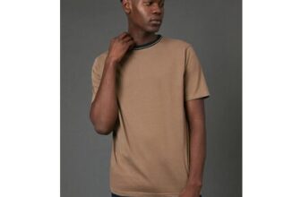 Mocha Neck Trim T-Shirt
