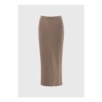 Mocha Textured Midaxi Skirt