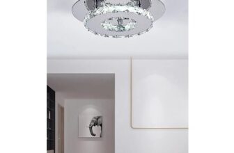 Modern Small Crystal LED Ceiling Light for Hallways and Corridor