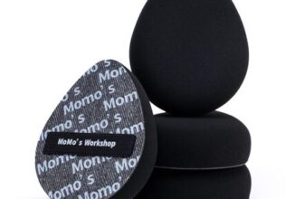 Momos Workshop 2pcs Powder Puff: Ultra Soft Foundation, Concealer, Cruelty-Free