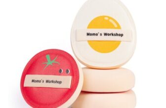 Momos Workshop Sun Egg Tomato Rubycell Sponge Set 2pc