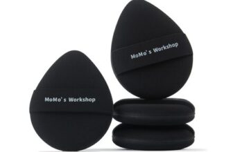Momos Workshop Tatami Powder Puff, Double-Sided Rubycell, Ultra-Soft