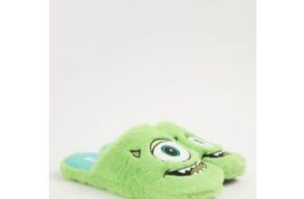 Monsters Inc Mike Wazowski Green Mule Slippers – Size 7-8 , 9-10 , 11-12
