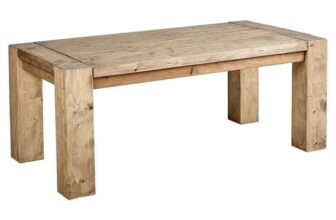 Montana 200cm Rectangular Reclaimed Wood Dining Table – W/Code