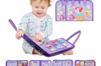Montessori Busy Book for Toddlers, Sensory Fine Motor Toy Purple