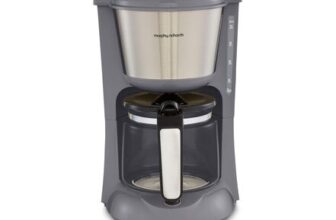Morphy Richards Equip Filter Coffee Machine, 10-Cup, Grey/SS