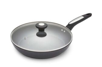 Morphy Richards Lidded Frying Pan, Forged Aluminium Black Ceramica, 28cm, Non Stick Coating, Black – Big Prime Deal