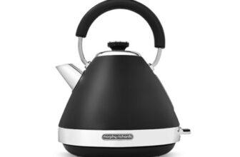 Morphy Richards Venture Pyramid Kettle, 1.5L, 3kW, Black