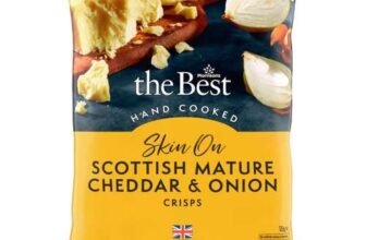 Morrisons The Best Crisps 125g – Sea Salt / Cheddar & Onion / Sea Salt & Vinegar / Thai Sweet Chilli