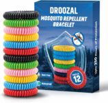 Mosquito Repellent Bracelet – 12 Bands, Triple Strength, Multi Coil, DEET-Free with 250 Hours Natural Anti Bug Wristbands for Adults & Kids – Insect Repellent Bracelet Bands