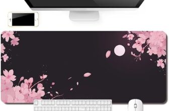 Mouse Pad Japanese Keyboard Mat Sakura (Black, 90x40x0.3)