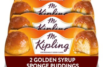 Mr Kipling Golden Syrup/Sticky Lemon/Raspberry Sponge Pudding Desserts, 190g 4 Pack (£5.10/£5.40 S&S)