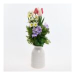 Multicolour Artificial Potted Tulips