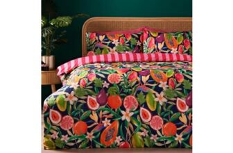 Multicolour Tropical Fruits Duvet Set – Double