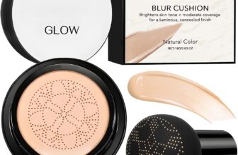 Mushroom Head Air Cushion Foundation, Foundation Full Coverage CC Cream, Full Coverage Foundation for Mature Skin, Moisturizing Concealer Brighten Long-Lasting, Makeup for All Skin Types(Natutal)
