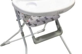 My Babiie MBHC1 Dani Dyer Elephants Compact Highchair White