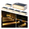 NATPOW 6-Pack Solar Stair Lights, Warm White, Outdoor IP65