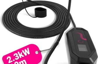 NEW Cord Type 2 Portable EV Charger 10 metre 230V Max 2.3kW UK Plug – Black – Cheapest Electrical
