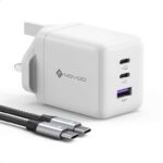 NOVOO 100W USB C Charger, GaN III Fast Charger Block with 3 Ports, PD 3.0 & PPS – Mbest EU FBA (Prime Exclusive)