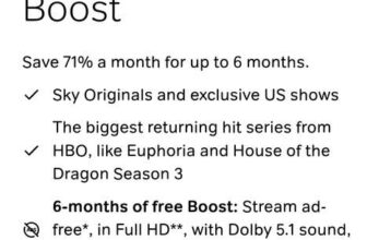 NOW Entertainment Package Boost (6 Months £3.99 A Month)