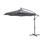 Neo 3M Banana Cantilever Parasol with LED Lights, Grey