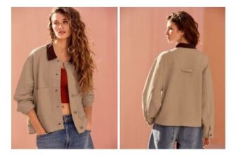 Neutral Seer Sucker Textured Button through Barn Utility Lightweight Jacket