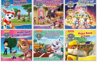 Nickelodeon Paw Patrol 6 Books Collection Set(Pups Meet The Mighty Twins, Pups Save a Train, Pups Save The Games, Pups Save Sports Day, Pups Save Ryders Robot & Pups Save the Royal Throne)