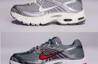 Nike Air Max Moto 2K Trainers, 5.5-12 Grey-Red / 3-12 Silver-Off White £47.99 – w/Code