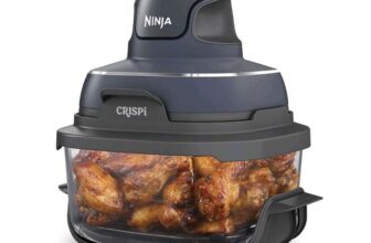 Ninja CRISPi Portable Glass Air Fryer 4 Functions Refurbished FN101UK (9 Colours) – w/Code, Sold By Ninja Kitchen
