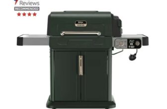 Ninja FlexFlame Gas BBQ & Outdoor Cooking System – Green & Gold PG301UKGN