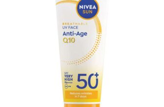 Nivea Sun Breathable UV Face Anti-age Q10 Sun Cream SPF50 40ML – Nectar Price