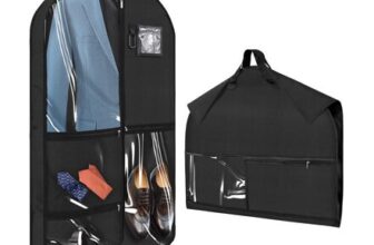 Niviy Mens Foldable Suit Bag with Handles and Mesh Pockets