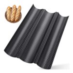 Non-Stick Baguette Tray, 3-Slot Perforated, 38×24.5cm