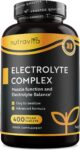 Nutravita Electrolyte Replacement Complex – High Strength Tablets with Added Magnesium, Potassium & Calcium – Muscle Function & Electrolyte Balance – 400 Vegan Tablets – No Synthetic Binders