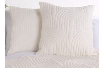 OHS Arches Embossed Quilted Cushion Covers – Cream