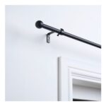 OHS Ball Extendable Curtain Pole – Black